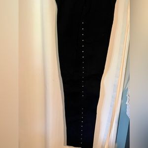 Quacker Factory Black M Denim w/Rinestone Trim